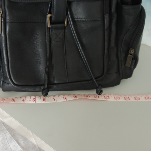 Claire Chase Black Leather Backpack